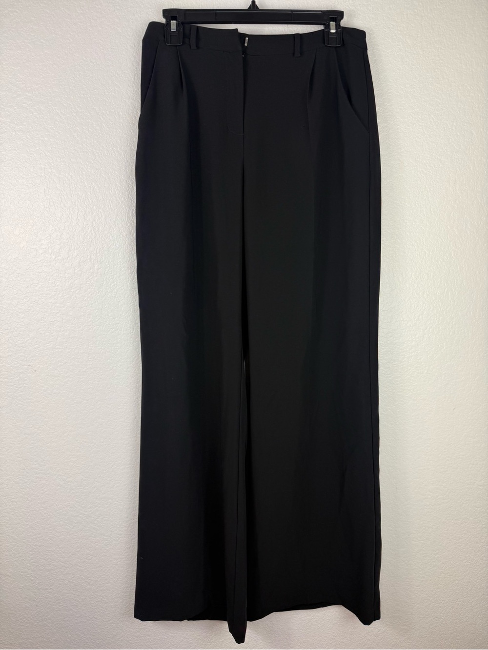 Amanda Uprichard Classic Black Wide-Leg Women's Pants size S